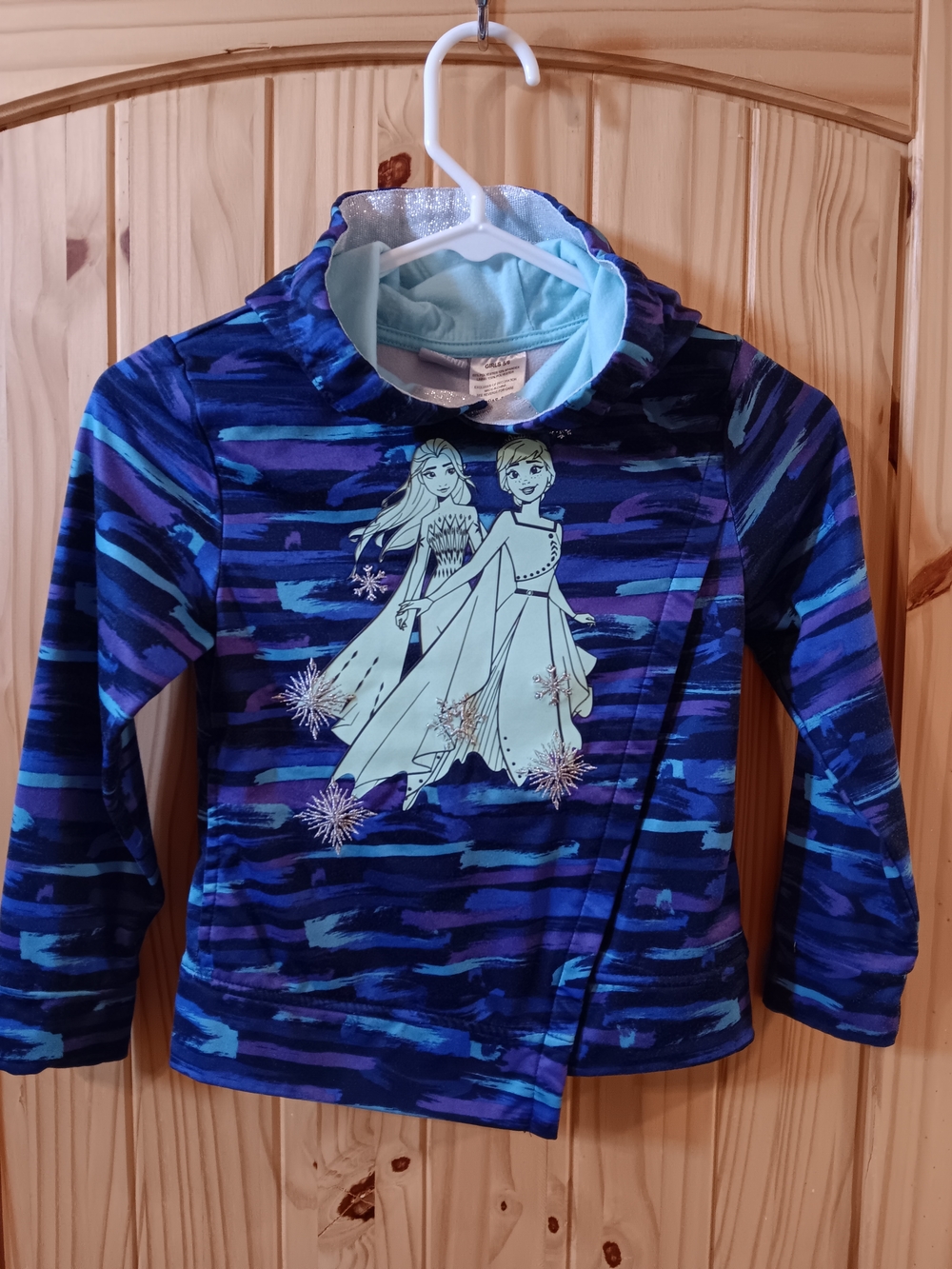Disney Blue & Purple Frozen II Girls' Hoodie Suze 5/6